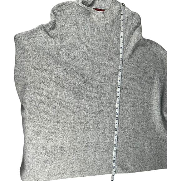 Red Haute Oversized Gray Knit Sweater Tunic Dolman Sleeves Stretchy Small Cozy - Picture 8 of 12
